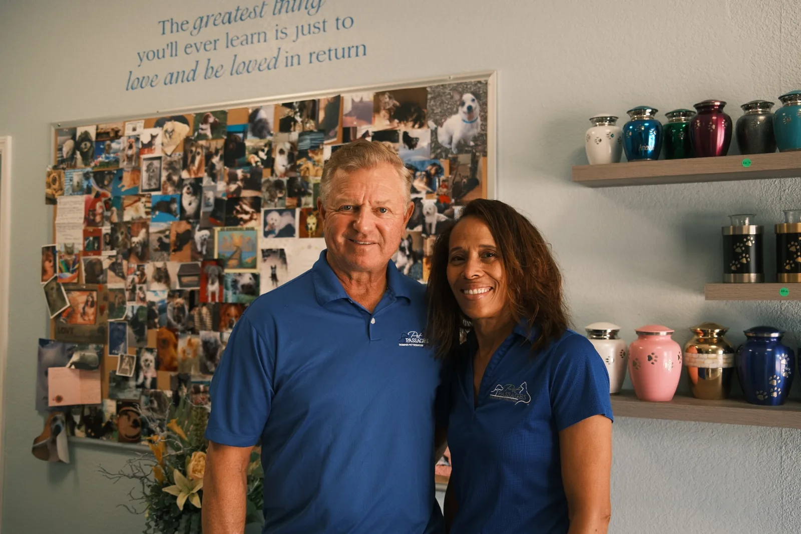 Bob and Patti Barris, owners of Pet Passages Largo