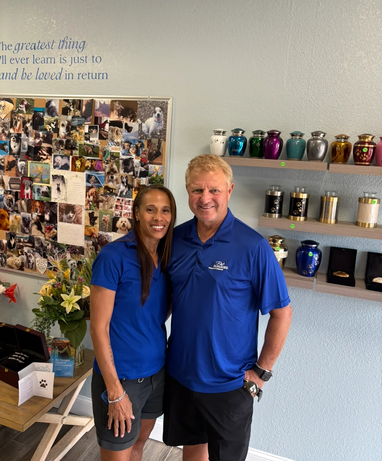 Bob and Patti Barris, owners of Pet Passages Largo